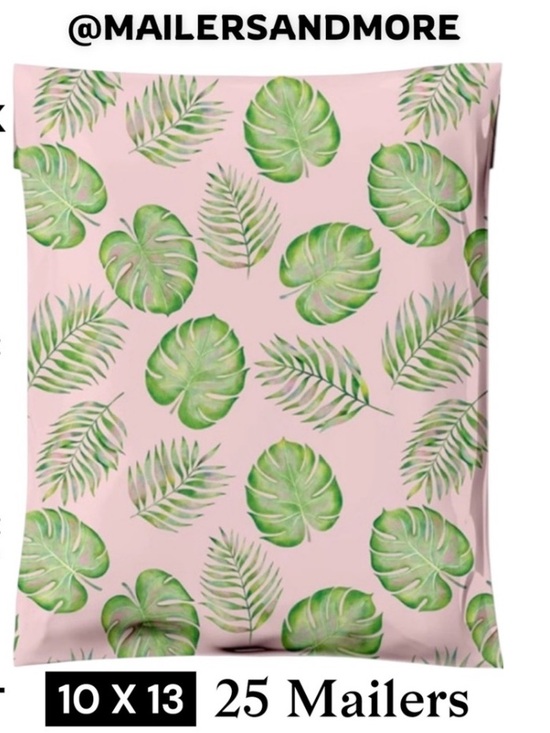 Mailers And More Other - 25 10X13 Poly Mailers Palm Leaves, Shipping Envelopes PRICE IS FIRM